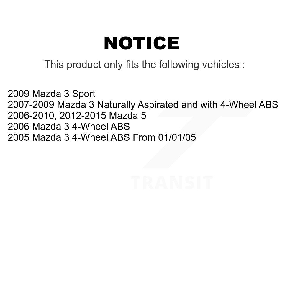 Kit de liaison de biellette de direction, roulement avant gauche, bras de commande inférieur (5 pièces) pour Mazda 3 5 Sport