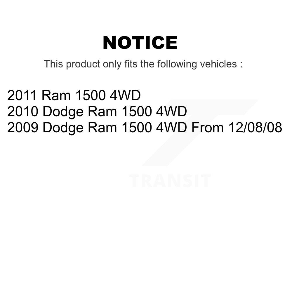 Kit de liaison de biellette de direction, roulement avant gauche, bras de commande supérieur, rotule inférieure, pour Dodge