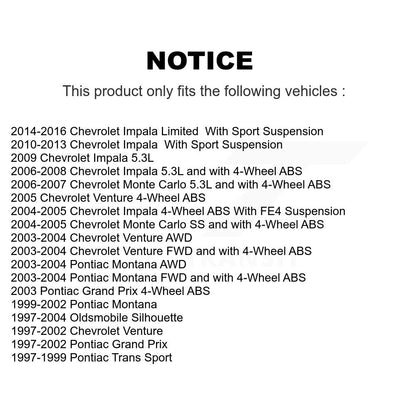 Kit de liaison de biellette de direction extérieure de rotule inférieure de roulement avant pour Chevrolet Impala Gran