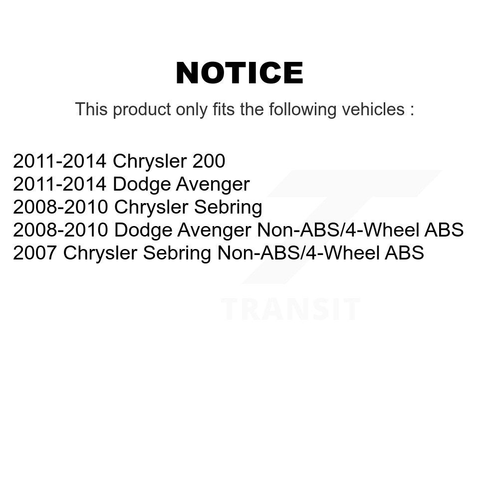 Kit de liaison de biellette de direction extérieure, roulement de moyeu avant, Joint à rotule inférieur, pour Chrysler 200 Dodge