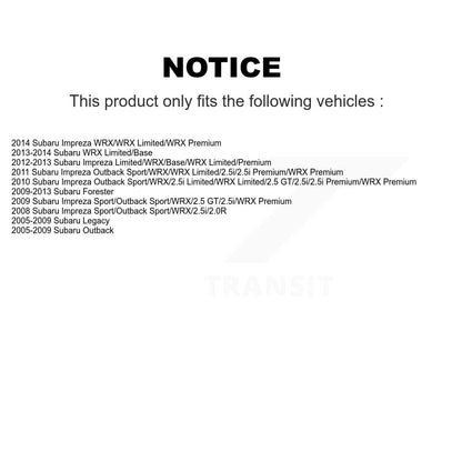 Kit de liaison de biellette de direction extérieure, roulement avant inférieur, rotule extérieure, pour Subaru Impreza Outbac
