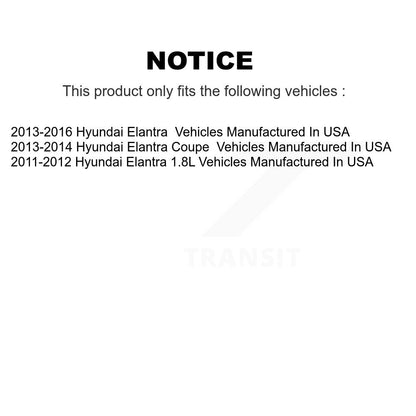 Kit de liaison de biellette de direction extérieure de rotule inférieure de roulement avant (8 pièces) pour Hyundai Elantra