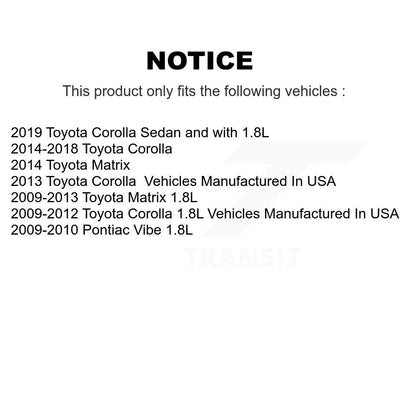 Kit de liaison de biellette de direction extérieure de rotule inférieure de roulement avant pour Toyota Corolla Matrix