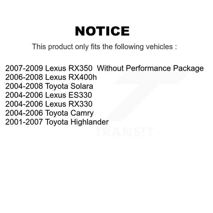 Kit de liaison de bras de commande inférieur, roulement avant, pour Toyota Lexus Camry Highlander RX35