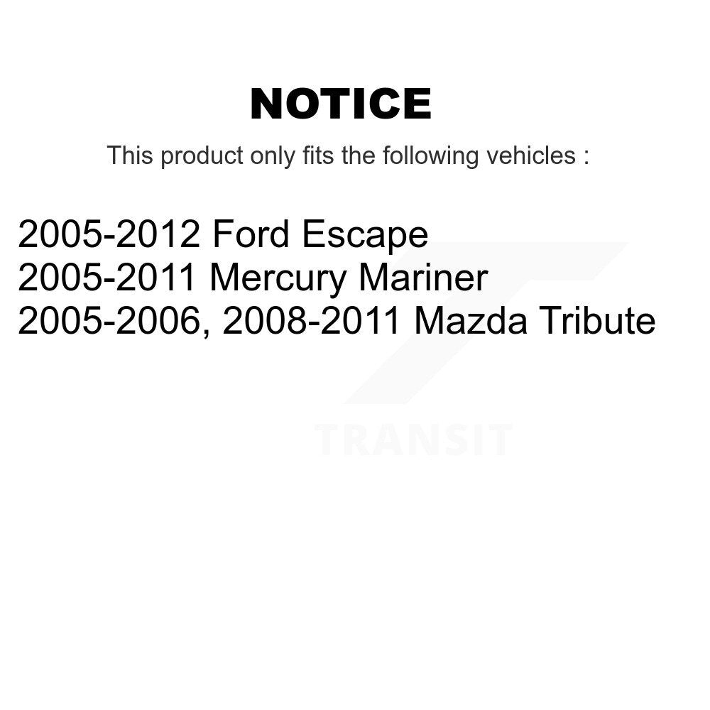 Kit de bras de commande et de liaison inférieurs, roulement avant, pour Ford Escape Mazda hommage Mercur