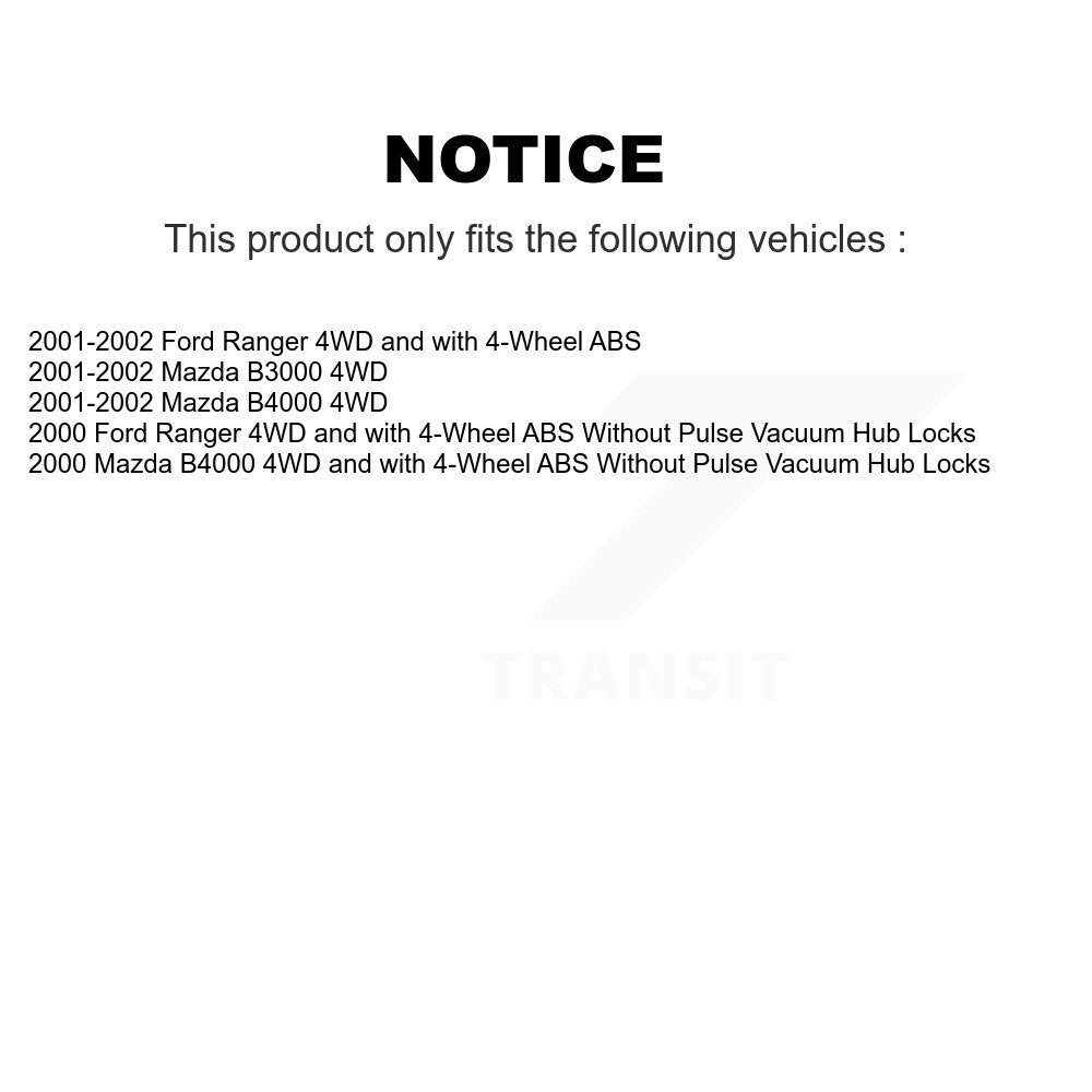 Kit de rotule inférieure et de liaison de roulement de moyeu avant, pour Ford Ranger Mazda B4000 B3000