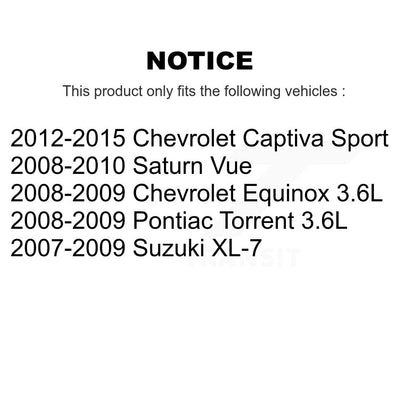 Kit de rotule inférieure et de liaison, roulement avant, pour Chevrolet Equinox Pontiac Torrent