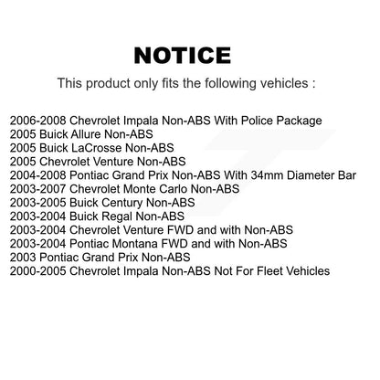 Kit de liaison de bras de commande inférieur, roulement avant, pour Chevrolet Impala Pontiac Grand Pri