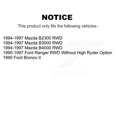 Kit d'amortisseurs avant et arrière, pour Ford Ranger Mazda B4000 B3000 B2300 Bronco I