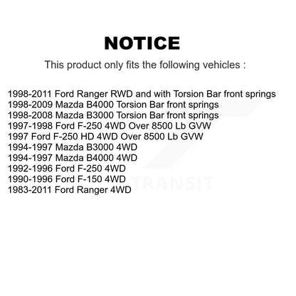 Paire d'amortisseurs arrière pour Ford Ranger F-150 Mazda F-250 B4000 B3000 HD