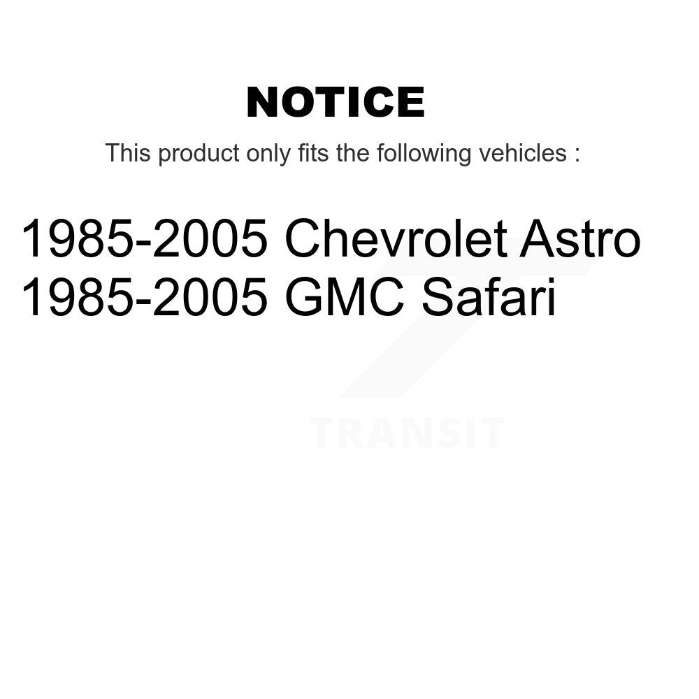 Paire d'amortisseurs de suspension arrière pour Chevrolet Astro GMC Safari 1985-2005