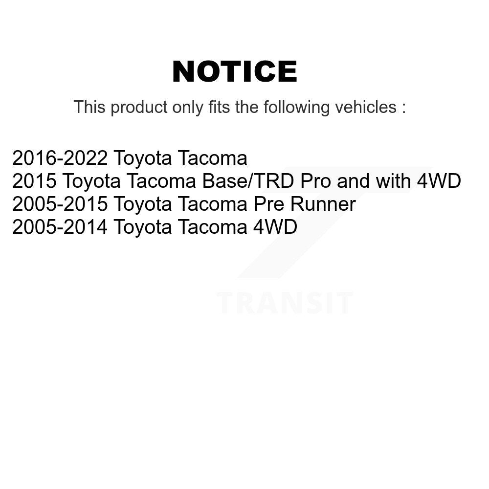 Paire d'amortisseurs de suspension arrière pour Toyota Tacoma K78-100293