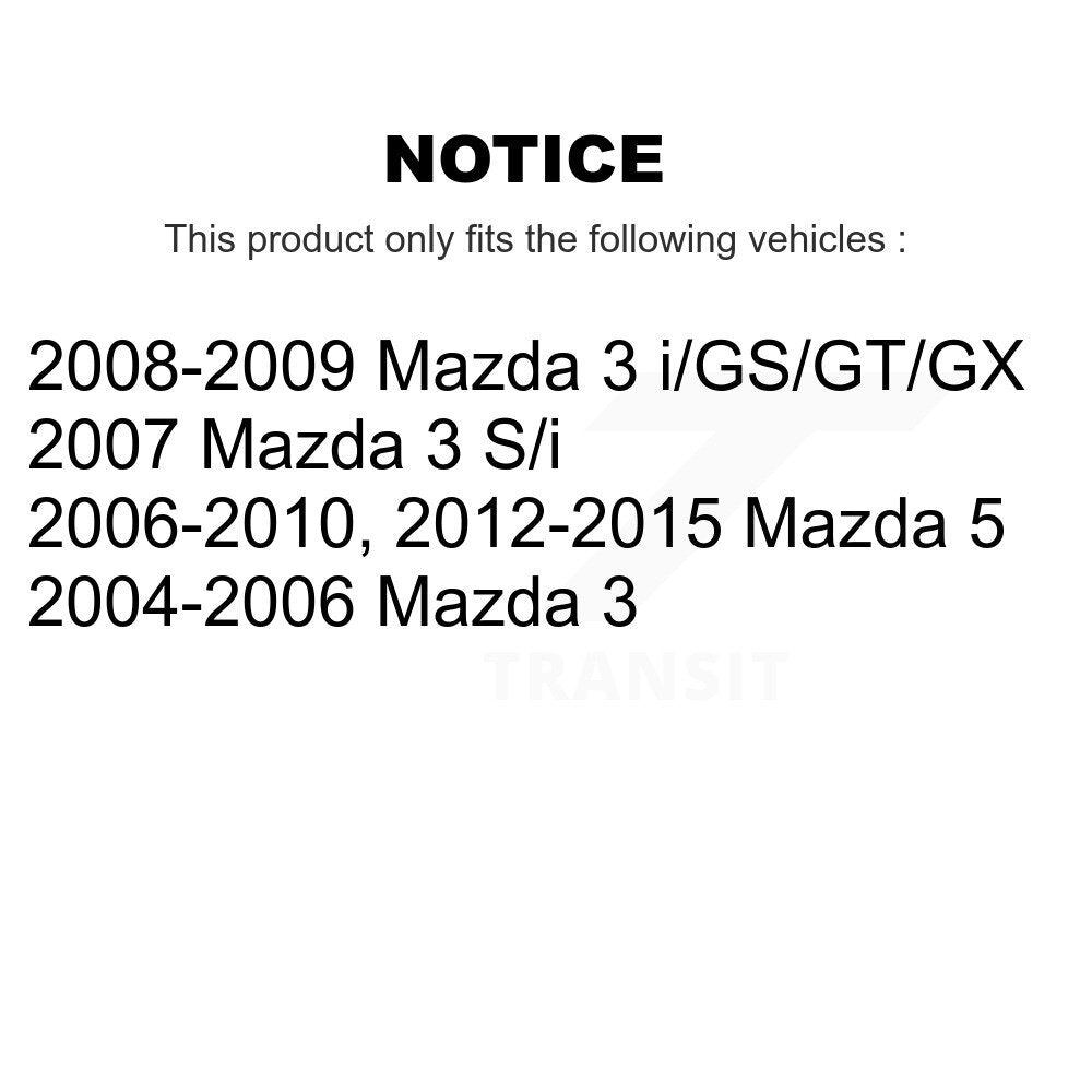 Paire d'amortisseurs de suspension arrière pour Mazda 3 5 K78-100314
