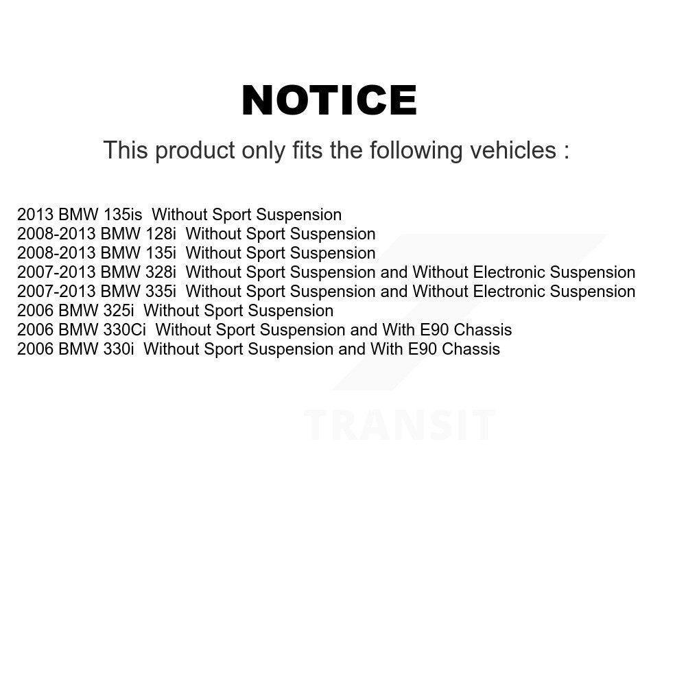 Paire d'amortisseurs arrière pour BMW 328i 335i 128i 135i 325i 330i 330Ci 135is