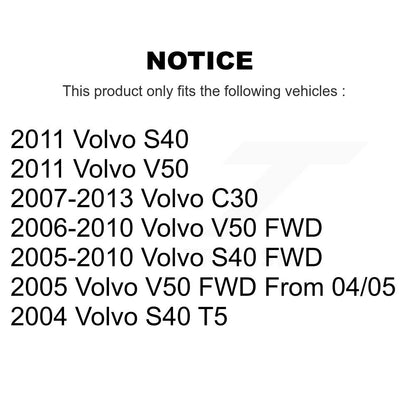 Paire d'amortisseurs de suspension arrière pour Volvo S40 C30 V50 K78-100320