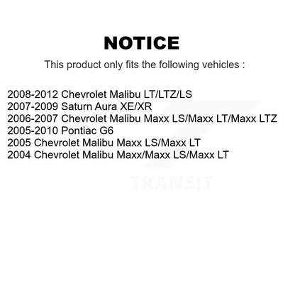 Paire d'amortisseurs de Suspension arrière, pour Chevrolet Malibu Pontiac G6 Saturn Aur
