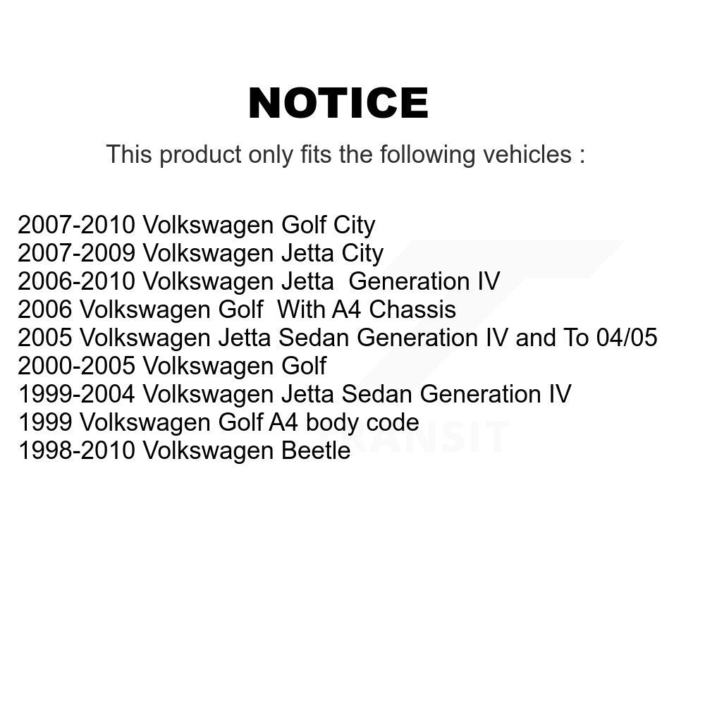 Paire d'amortisseurs de Suspension arrière pour Volkswagen Jetta Golf Beetle City