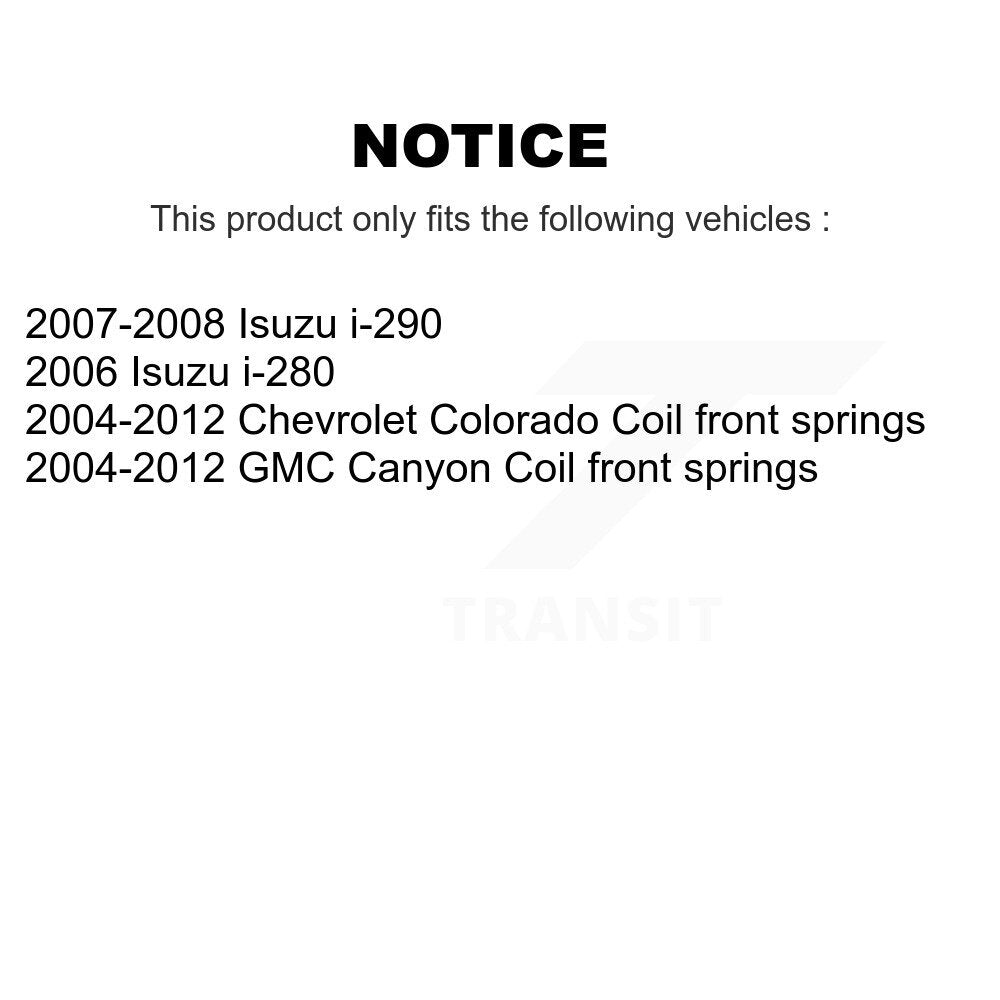 Paire d'amortisseurs arrière pour Chevrolet Colorado GMC Canyon Isuzu i-280 i-290