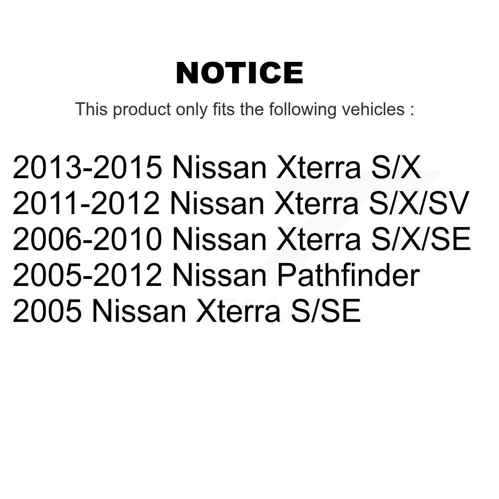 Paire de jambes de suspension avant pour Nissan Pathfinder Xterra K78-100673