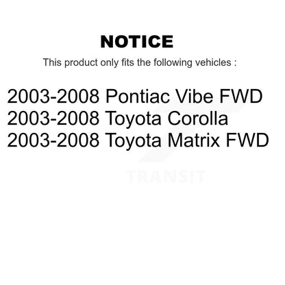 Paire de jambes de suspension arrière pour Toyota Corolla Matrix Pontiac Vibe 2003-2008