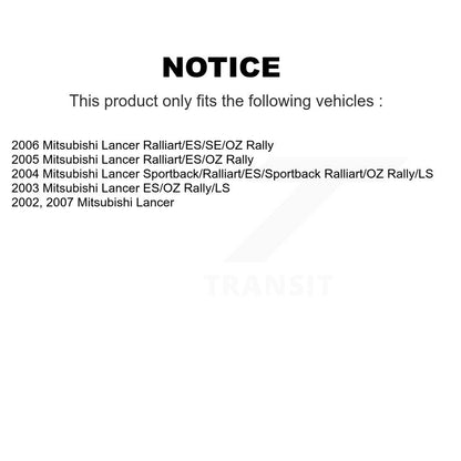 Paire de jambes de suspension arrière pour Mitsubishi Lancer K78-100721