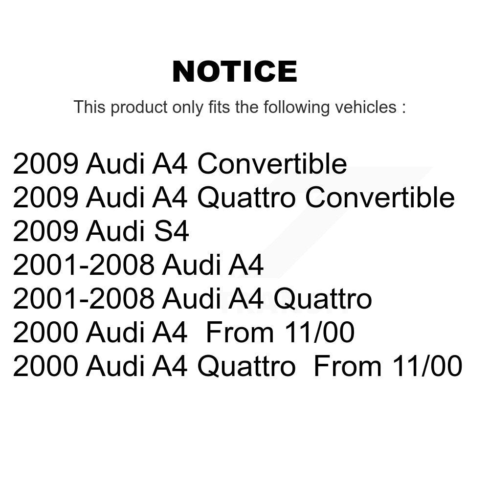 Paire de jambes de suspension arrière pour Audi A4 Quattro S4 K78-100731