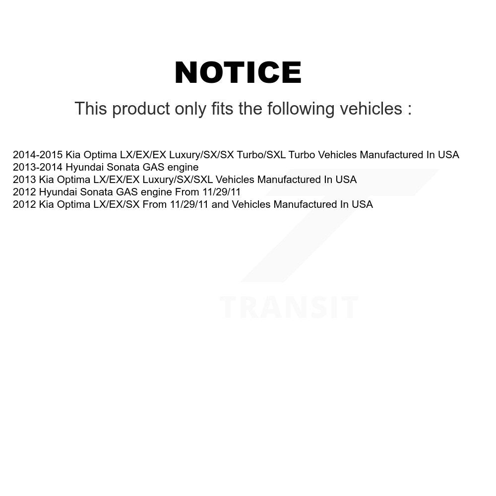 Kit de jambes de suspension avant pour Hyundai Sonata Kia Optima K78-100741