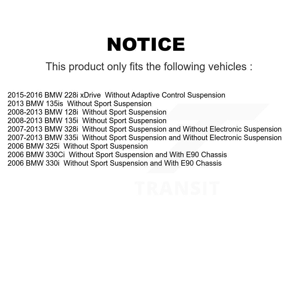 Kit de jambes de suspension avant pour BMW 328i 335i 128i 135i 325i 228i xDrive 330i