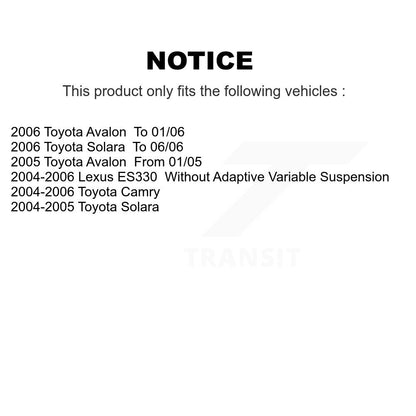 Kit de jambes de suspension avant et arrière, pour Toyota Camry Solara Lexus ES330 Avalon