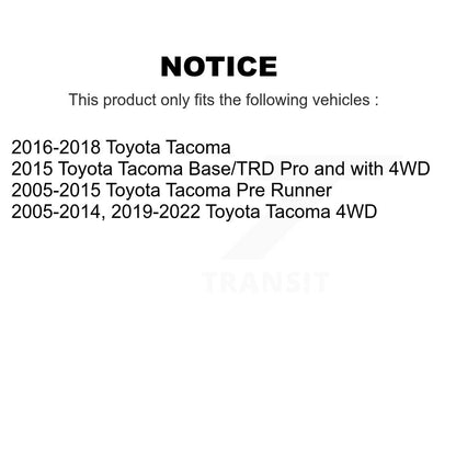 Kit de jambes de suspension avant et arrière pour Toyota Tacoma K78-100904