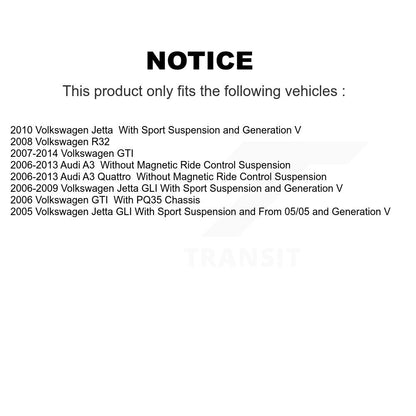 Kit de jambes de suspension avant et arrière, pour Volkswagen Jetta GTI Audi A3 Quattro R32