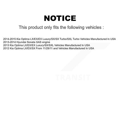 Kit de jambes de Suspension et d'amortisseurs avant et arrière, pour Kia Optima Hyundai Sonat