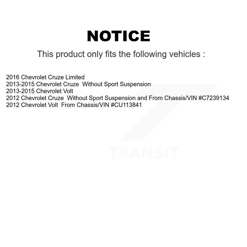 Kit d'amortisseurs de jambes de Suspension avant et arrière, pour Chevrolet Cruze Limited Vol