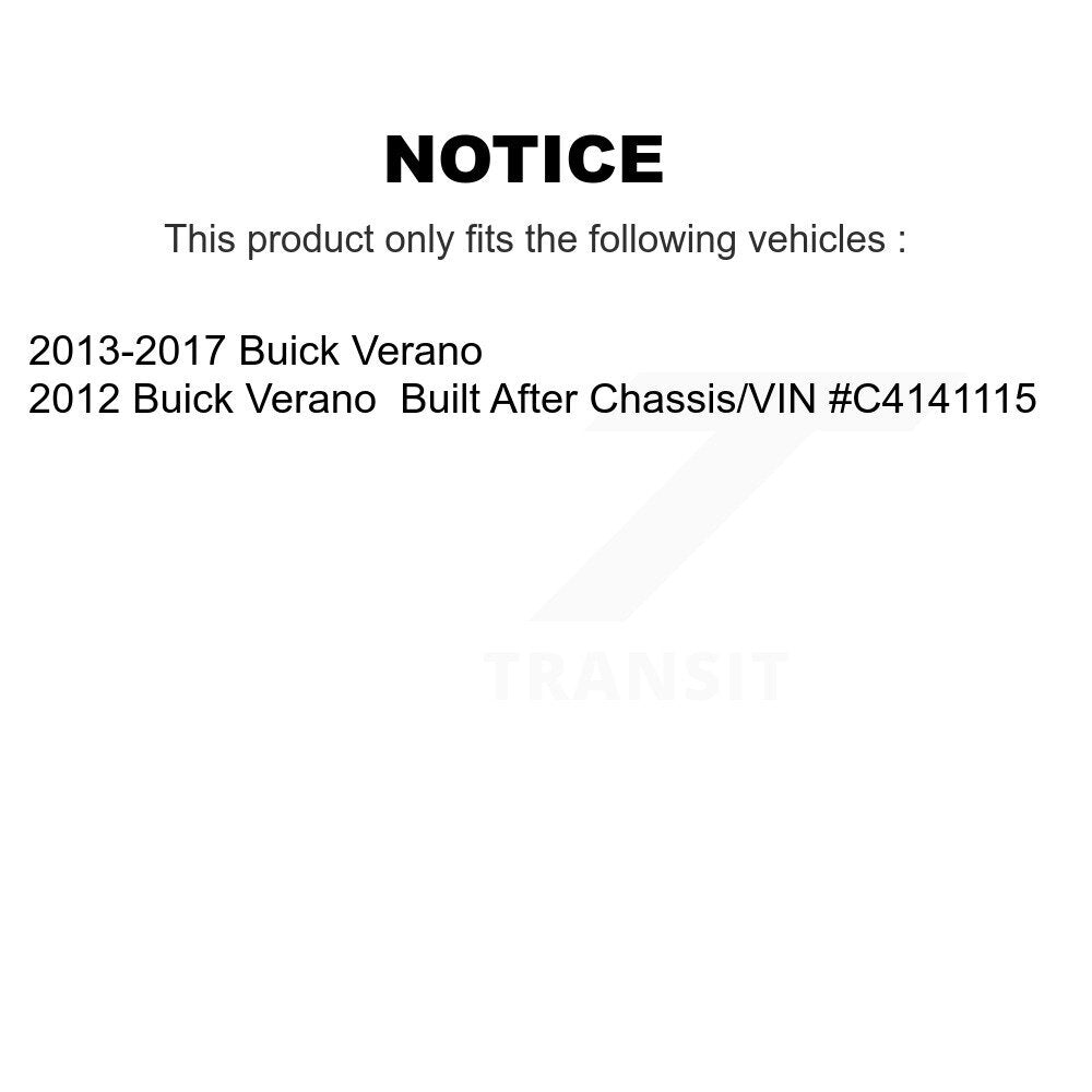 Kit de jambes de suspension et d'amortisseurs avant et arrière, pour Buick Verano K78-10105