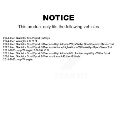 Paire d'amortisseurs de Suspension avant pour Jeep Wrangler Gladiator K78-101061