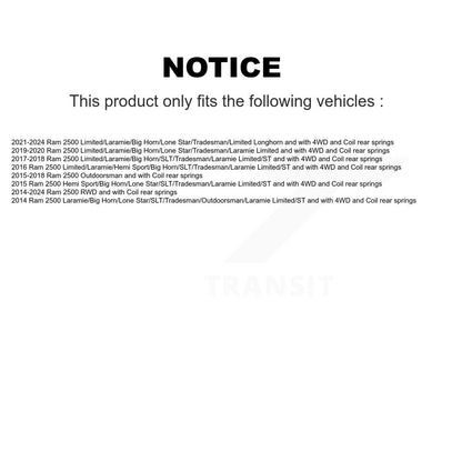 Paire d'amortisseurs de suspension arrière pour Ram 2500 K78-101081