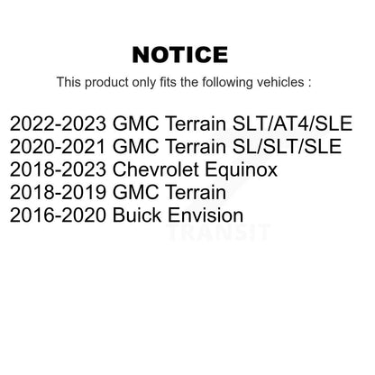 Paire d'amortisseurs arrière pour Chevrolet Equinox GMC Terrain Buick Envision