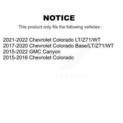 Paire d'amortisseurs de Suspension arrière pour Chevrolet Colorado GMC Canyon