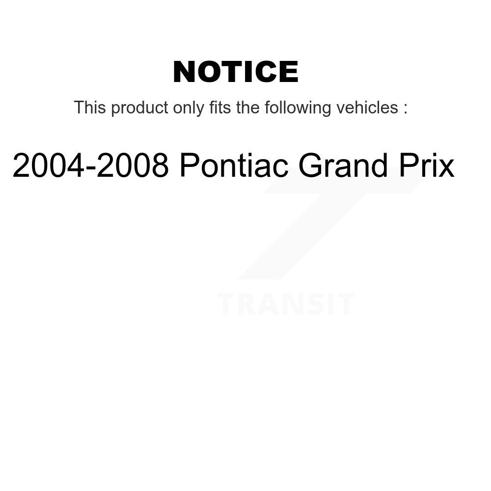 Paire de jambes de force et de ressorts hélicoïdaux avant complets, pour Pontiac Grand Prix 2004 – 2008