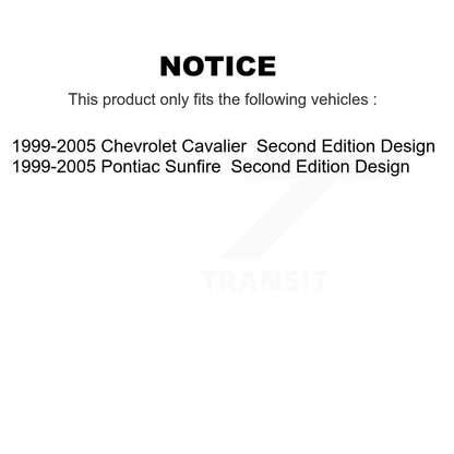 Paire de jambes de force avant et de ressorts hélicoïdaux pour Chevrolet Cavalier Pontiac Sunfire 1999-2005