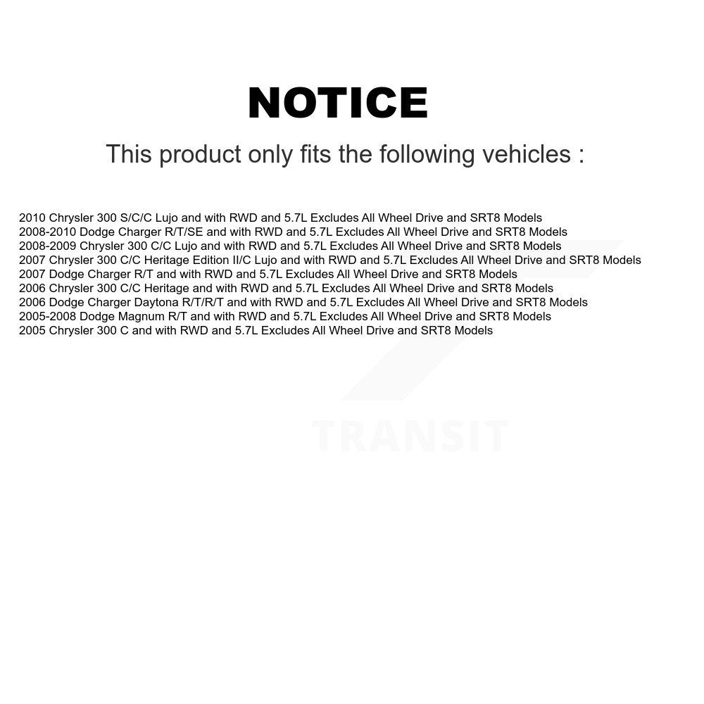 Paire de jambes de force et de ressorts hélicoïdaux avant complets, pour Chrysler 300 Dodge Charger Magnum