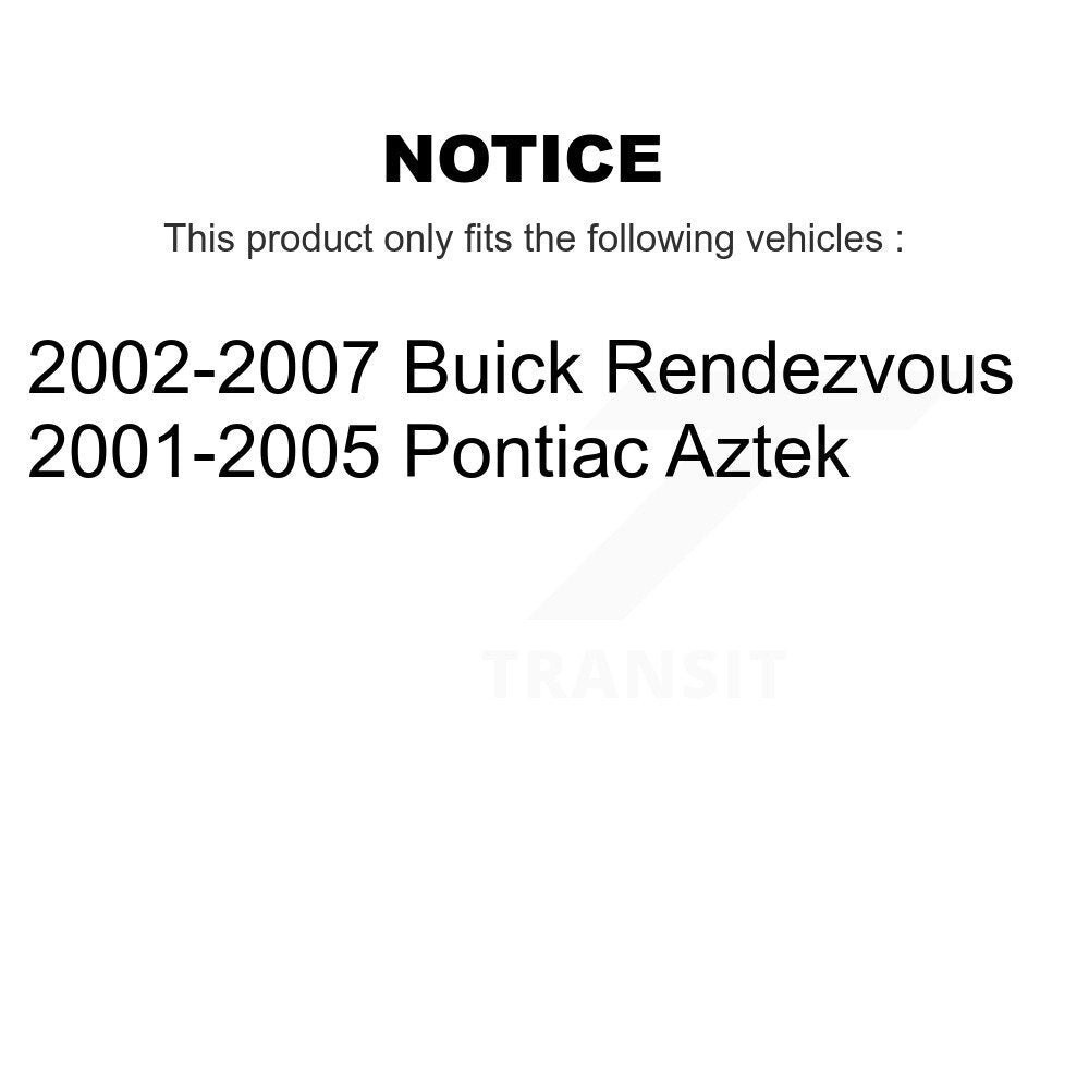 Paire de ressorts hélicoïdaux de jambe de force d'amortisseurs avant complets pour Buick Rendezvous Pontiac Aztek
