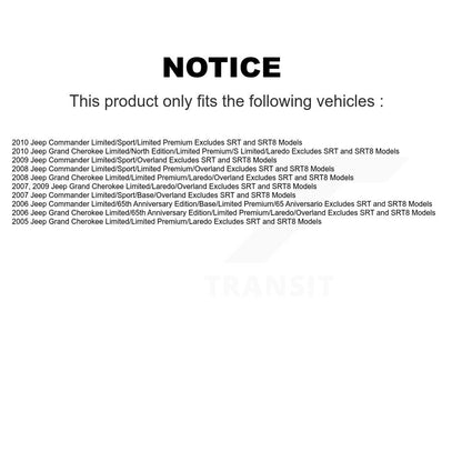 Kit complet d'amortisseurs avant et de ressorts hélicoïdaux, pour Jeep Grand Cherokee Commander