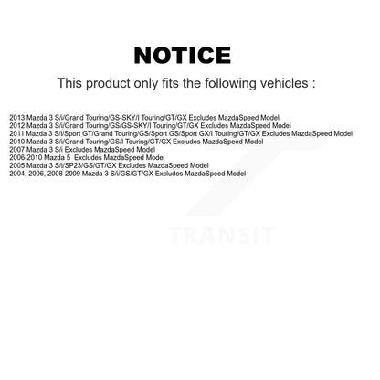 Kit complet de jambe de force et de ressort hélicoïdal avant pour Mazda 3 5, exclut le mode MazdaSpeed