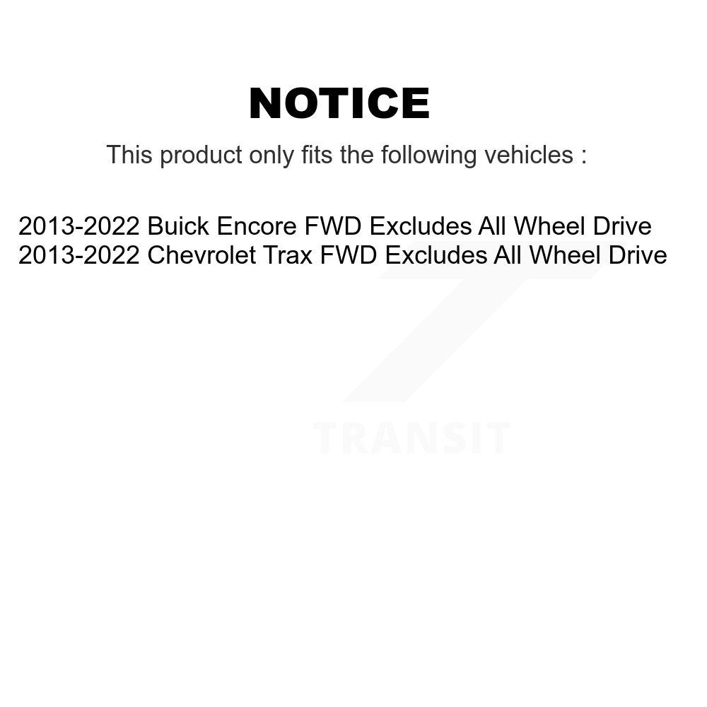 Kit de ressorts hélicoïdaux pour amortisseurs avant, pour Buick Encore Chevrolet Trax FW 2013 – 2022