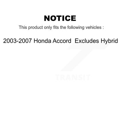 Kit complet de ressorts hélicoïdaux avant pour Honda Accord 2003-2007, exclut l'hybride