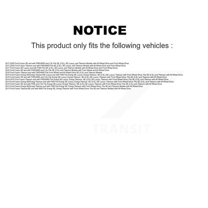 Paire d'assemblages de support d'amortisseurs avant complets et de ressorts hélicoïdaux pour Ford Fusion