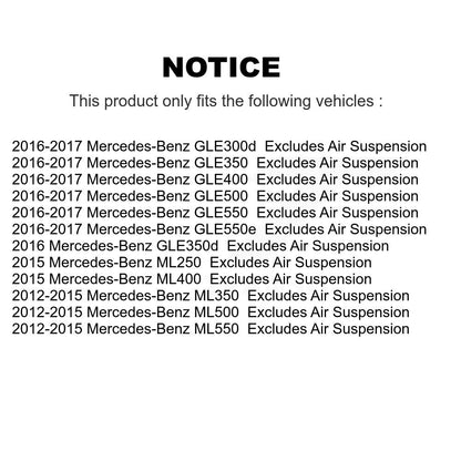 Paire de ressorts de jambe de force avant, pour mercedes-benz ML350 GLE350 GLE400 ML400 ML550 GLE55
