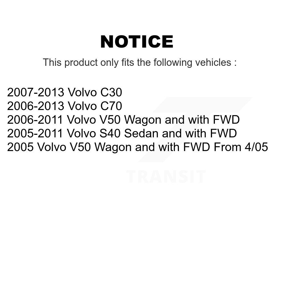Kit complet d'assemblage de ressorts hélicoïdaux, amortisseurs avant, pour Volvo S40 C30 V50 C7