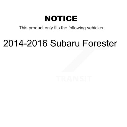 Kit complet d'amortisseurs avant et arrière et ressorts hélicoïdaux pour Subaru Foreste 2014 – 2016
